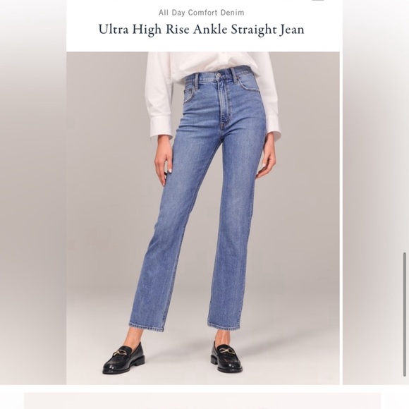 Abercrombie & Fitch Ultra High Rise Ankle Straight Leg Classic Jeans, size 27/4 - Picture 2 of 13